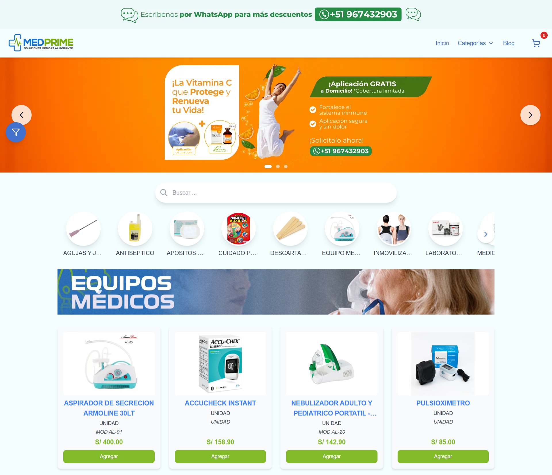 MEDPRIME - Plataforma de venta de productos médicos